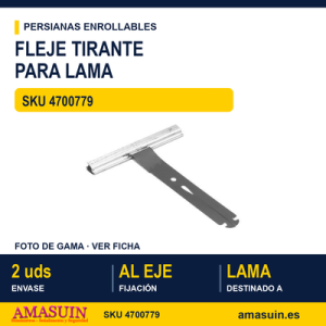 Fleje tirante para lama - FLEJE TIRANTE 130 DE ACERO PARA LAMA ALUMINIO 2U