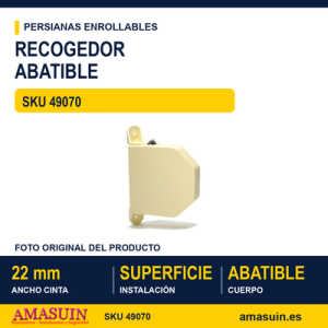Recogedor abatible ancho - BLISTER RECOGEDOR ABATIBLE ANCHO 9070 MARFIL