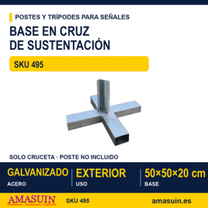 Cruceta Sustentación Base Cruz Tubo 80x40mm