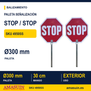Paleta Señalización PVC STOP-STOP.
