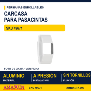 Carcasa embellecedora para polea pasacintas - CARCASA 9671 BLANCA 50 UN