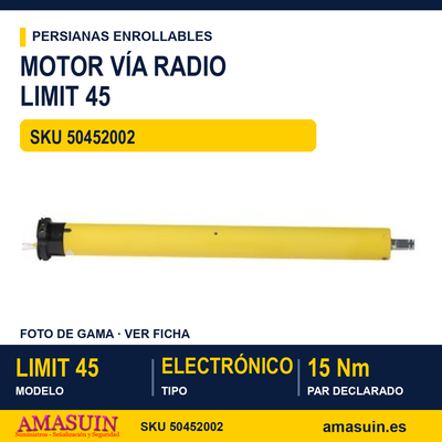 Motor vía radio Limit 45 - MOTOR VIA RADIO LIMIT 45 15NM ELECTRONICO 1 Motor vía radio Limit 45 - MOTOR VIA RADIO LIMIT 45 15NM ELECTRONICO