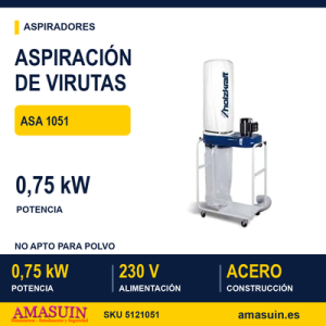 ASPIRADOR ASA 1051, 0.75 KW, 230V. ASA 1051 (230 V)