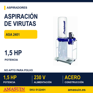 ASPIRADOR ASA 2401, 1.5 HP . 230 V. ASA 2401 (230 V)