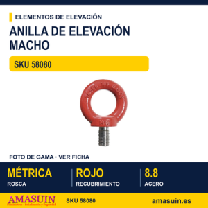 Anilla elevación macho DIN 580 8.8