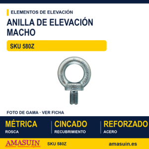 Anilla de elevación macho DIN 580 Cincada