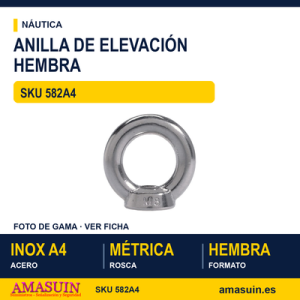 Anilla elevación hembra DIN 582 Inoxidable A4