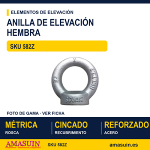 Anilla de elevación hembra DIN 582 Cincada