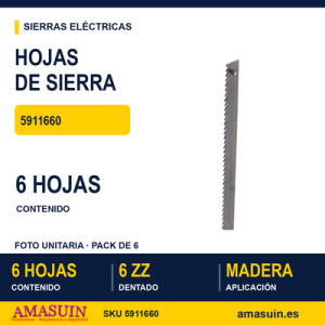 Pack de 6 hojas de sierra 135 x 6 x 0,40 mm 6 ZZ para madera