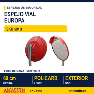 Espejo Vial Europa 60cm Uso Exterior.