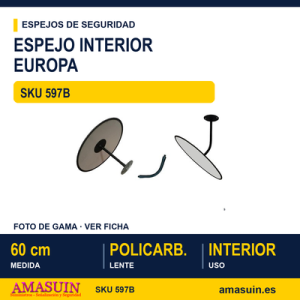 Espejo Interior Europa 60cm.