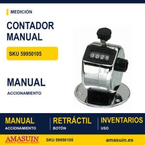 Contador Manual de botón retráctil