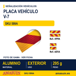 Placa Transporte Pesado 285x130mm V-7.