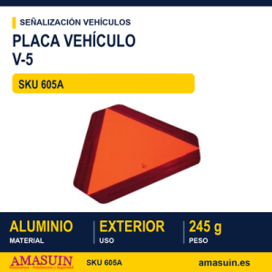 Placa Vehículo Lento V-5.