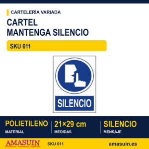 Cartel PE Indicación de Silencio A4