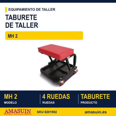 Taburete de Taller con 4 Ruedas MH 2 1 Taburete de Taller con 4 Ruedas MH 2