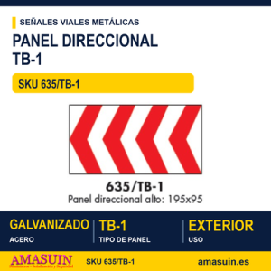 Panel Direccional Alto 195x95cm.