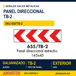 Panel Direccional Estrecho 145x45cm.
