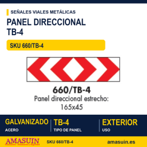 Panel Direccional Doble Estrecho 165x45cm.