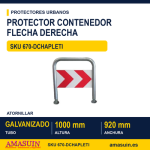 Protector Contenedor Flecha Derecha Atornillar