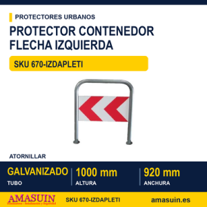 Protector Contenedor Flecha Izquierda Atornillar