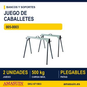 Juego 2 Caballetes 005-0003 con Patas Plegables.