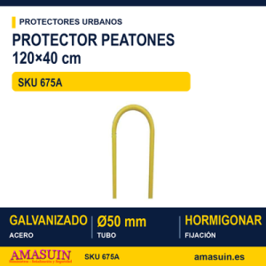 Protector Peatones 120x40cm Amarillo Hormigonar