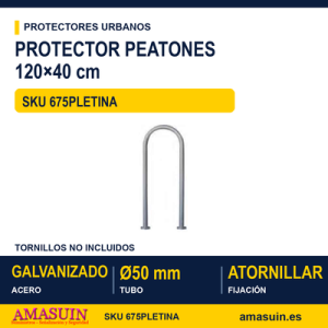 Protector Peatones 120x40cm Galvanizado Atornillar
