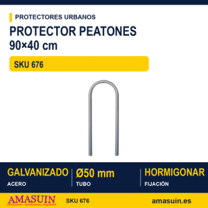 Protector Peatones 90x40cm Galvanizado Hormigonar