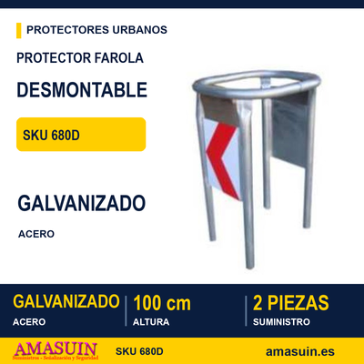 Protector Farola Desmontable. 1 Protector Farola Desmontable.