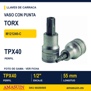 Llave de Vaso Hexagonal ½” TPX40 - M121240-C