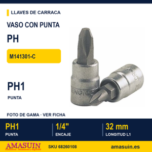 Llave de Vaso con puntas PH S2 ¼” M141301-C