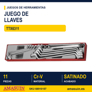 Juego de llaves estrella acodadas TTX6311 - 11 Piezas