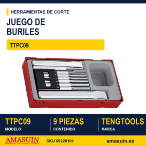 Juego de Buriles TTPC09 - 9 piezas
