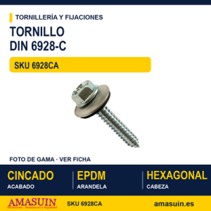 Tornillo DIN 6928-C Cincado + EPDM