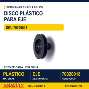 Disco de plástico con espiga de 12 mm - DISCO PLASTICO EJE 40 MM 120 MM ESPIGA 12 MM C-18