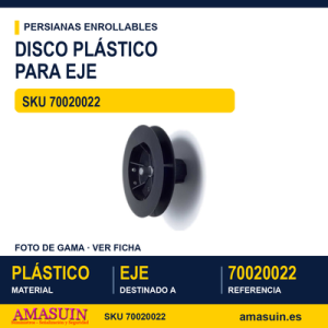 Disco de plástico con espiga de 12 mm - DISCO PLASTICO EJE 40 MM 120 MM ESPIGA 12 MM C-20