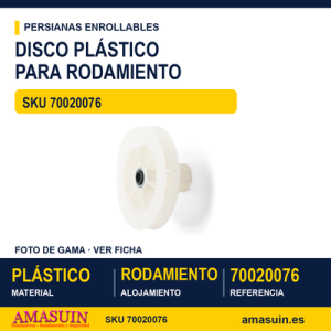 Disco de plástico para rodamiento - DISCO PLASTICO EJE 40 MM 140 MM RODAMIENTO 28 C-20