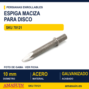 ESPIGA MACIZA 10 MM PARA DISCO PLASTICO