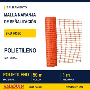Malla Naranja Señalización 60gr ECO.
