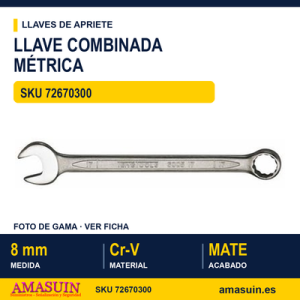 Llave Combinada métrica 72670300 - 8mm