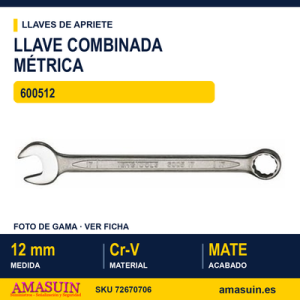 Llave Combinada métrica 600512 - 12MM