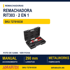 Remachadora Compacta 2 en 1 RIT303