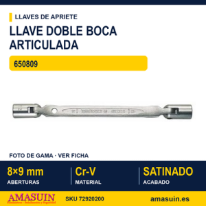 LLAVE DOBLE BOCA ARTICULADAS 8X9 650809