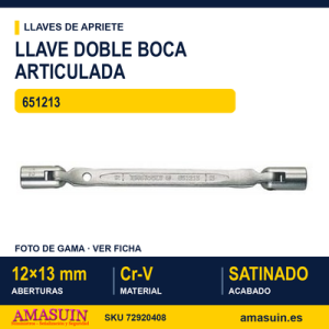 LLAVE DOBLE BOCA ARTICULADA 12X13 651213