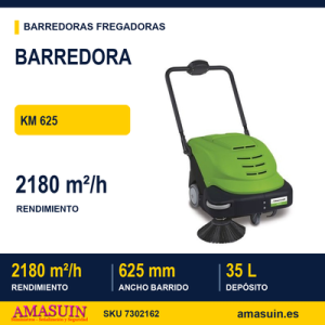 Barredora Industrial KM 625 con Aspiración.