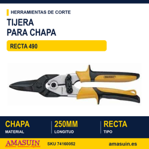 TIJERA PARA CHAPA RECTA 490