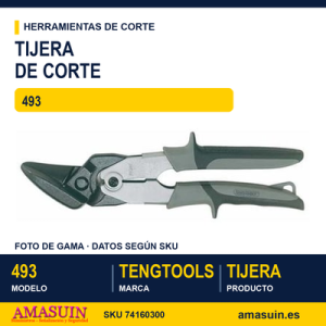 Tijera de corte con inclinación Derecha 493