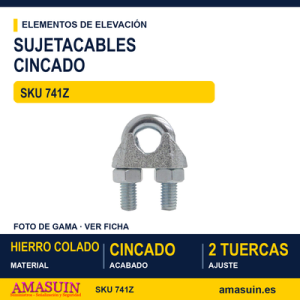 Sujetacables DIN 741 hierro colado Cincado