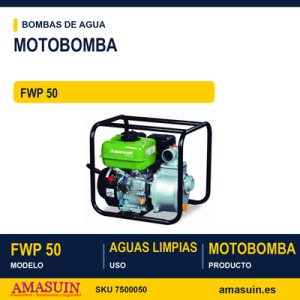 Motobomba FWP 50 para Aguas Limpias.